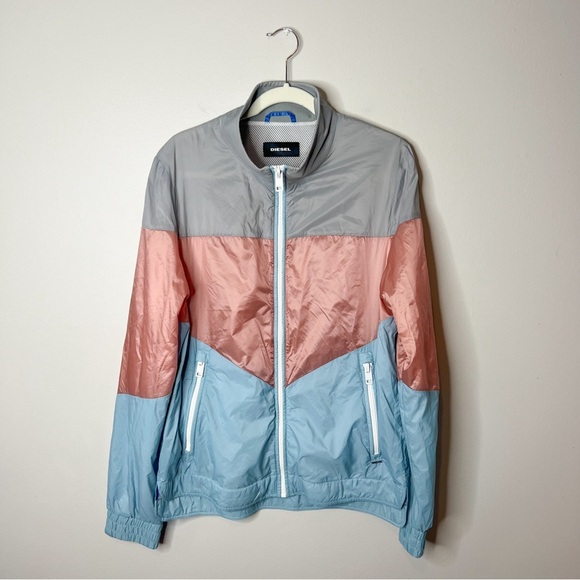Diesel J-Thach Striped Windbreaker Jacket - Picture 1 of 7